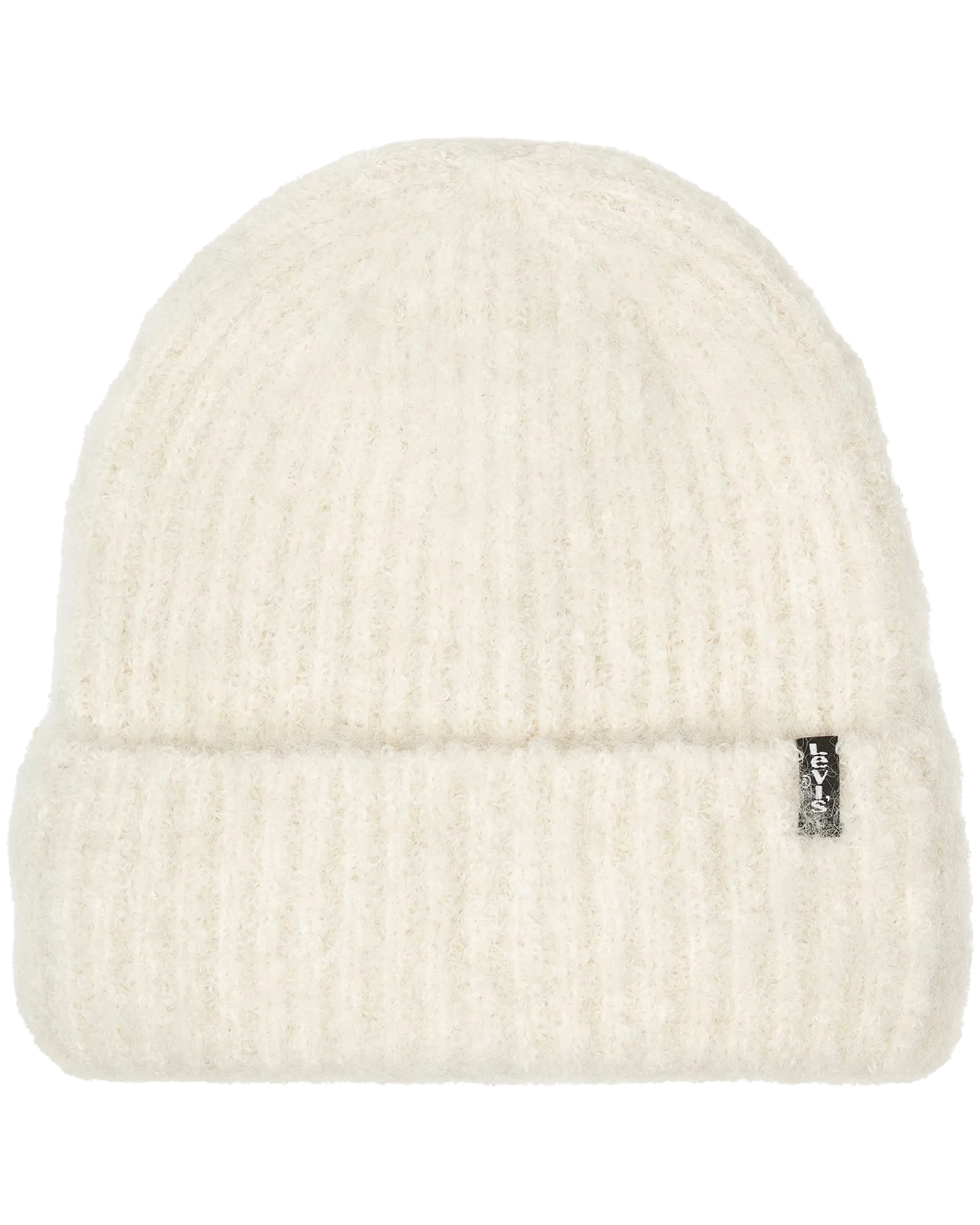 Fuzzy Beanie in Off White