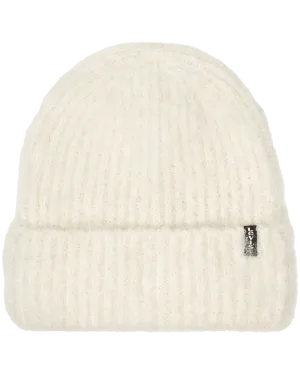 Fuzzy Beanie in Off White