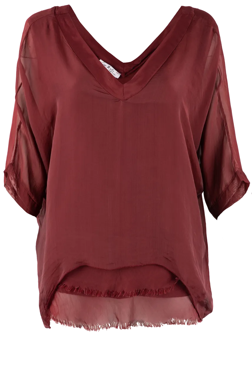 Gigi V-Neck 3/4 Sleeve Top