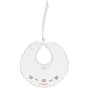 Girls White & Pink Bib