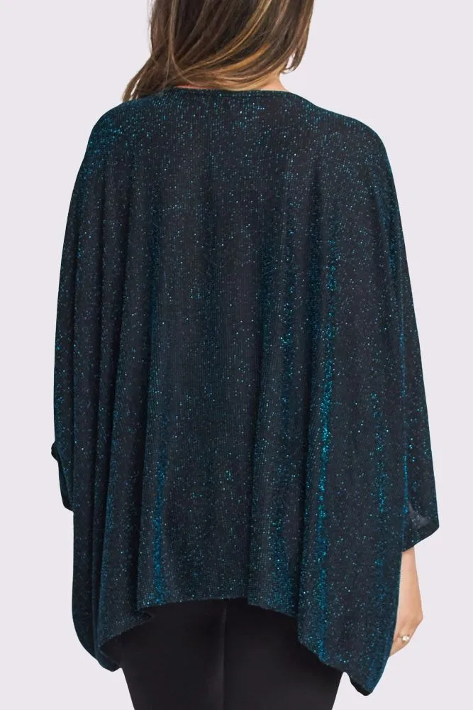 Glitter Oversized Batwing Top