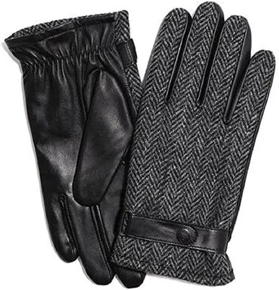 Harris Tweed and Leather Gloves