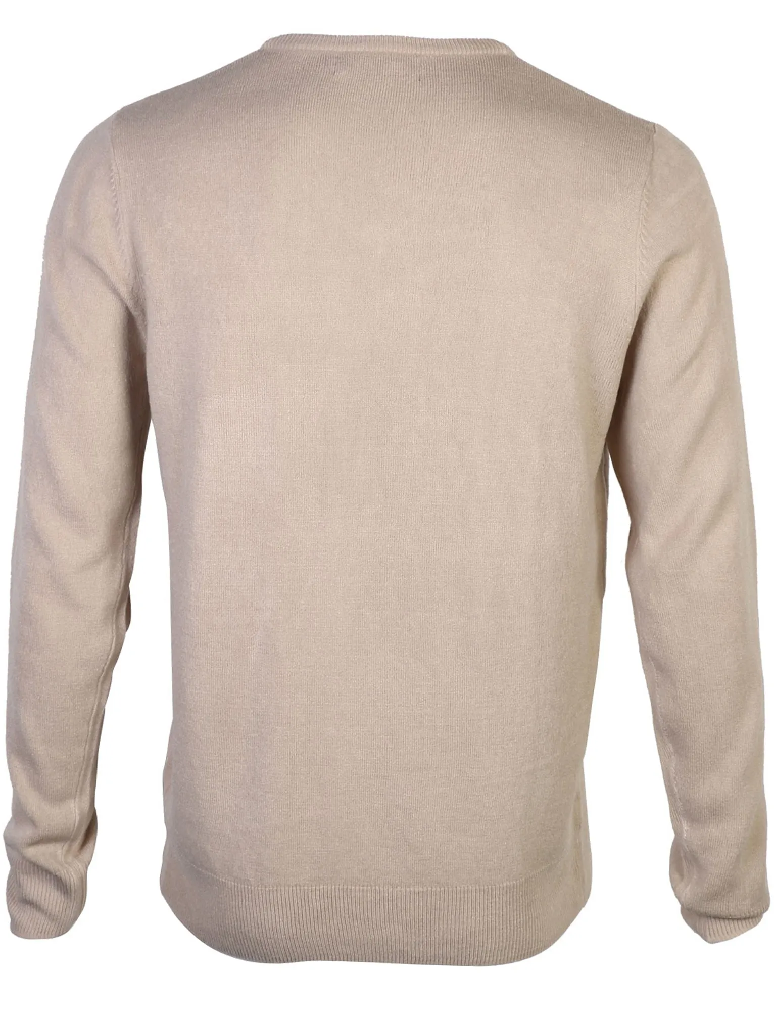 Hubert V Neck Jumper in Stone - Kensington Eastside