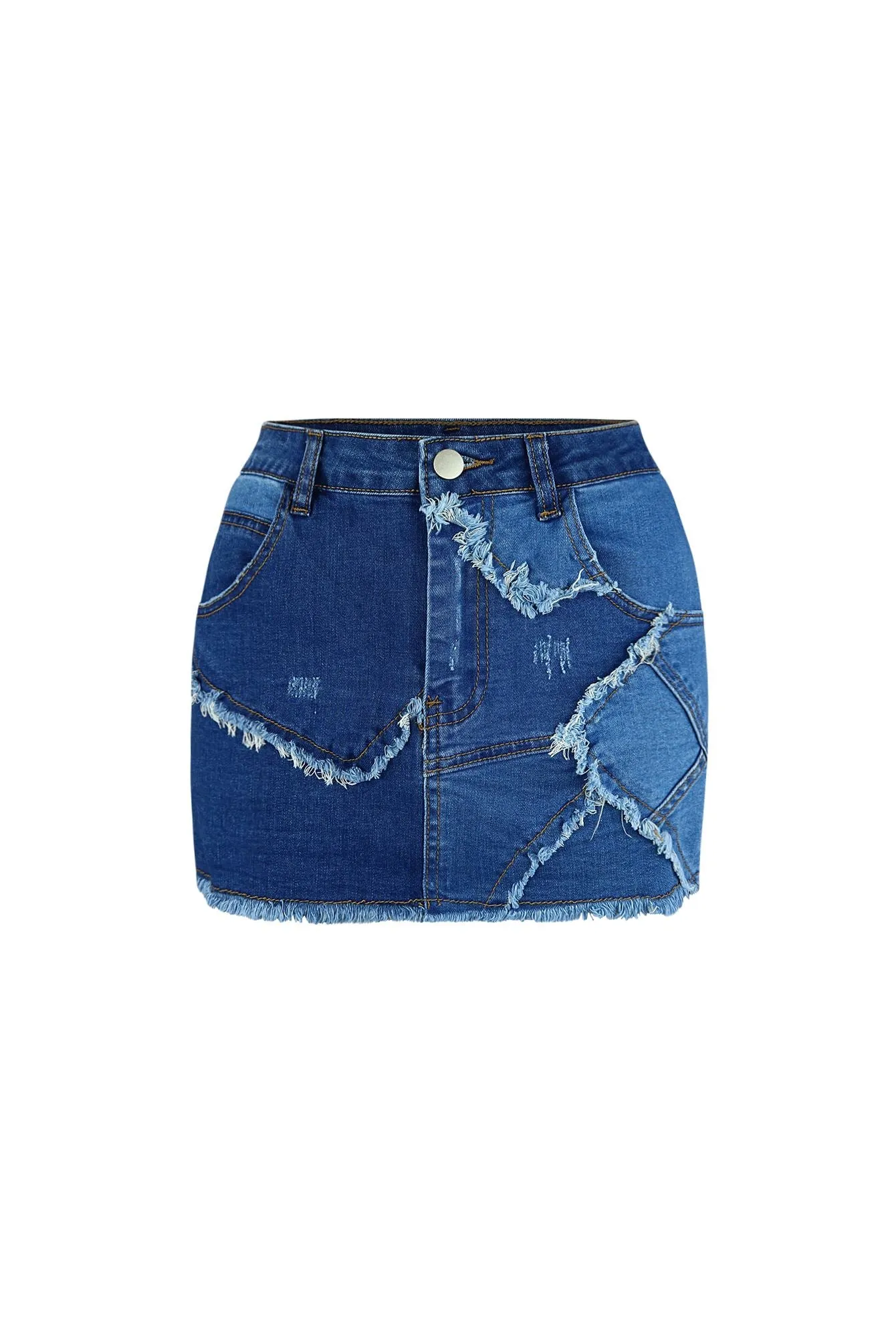 Into It Denim Low Rise Skirt