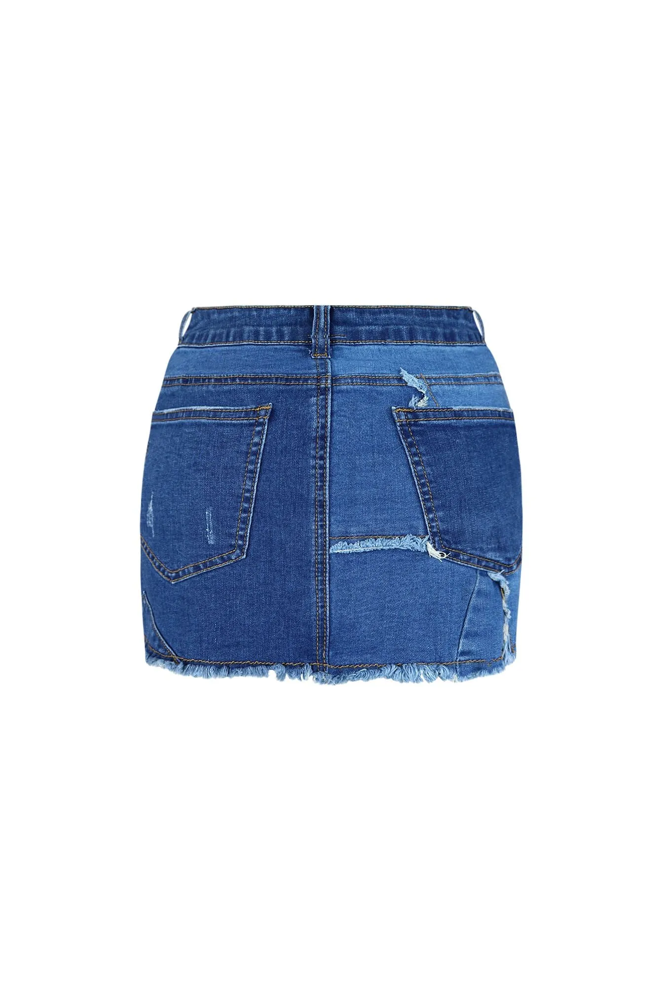 Into It Denim Low Rise Skirt