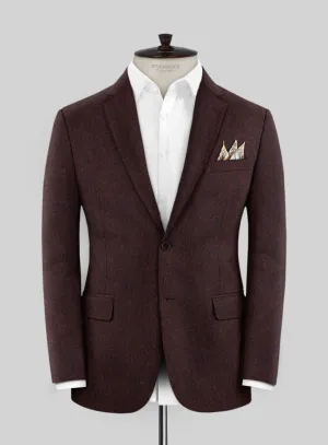 Italian Wool Cashmere Wine Jacket