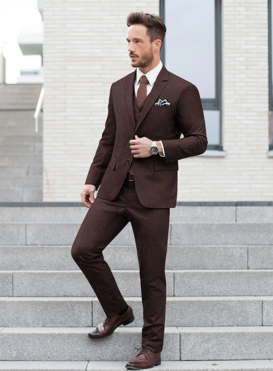 Italian Wool Cashmere Wine Suit