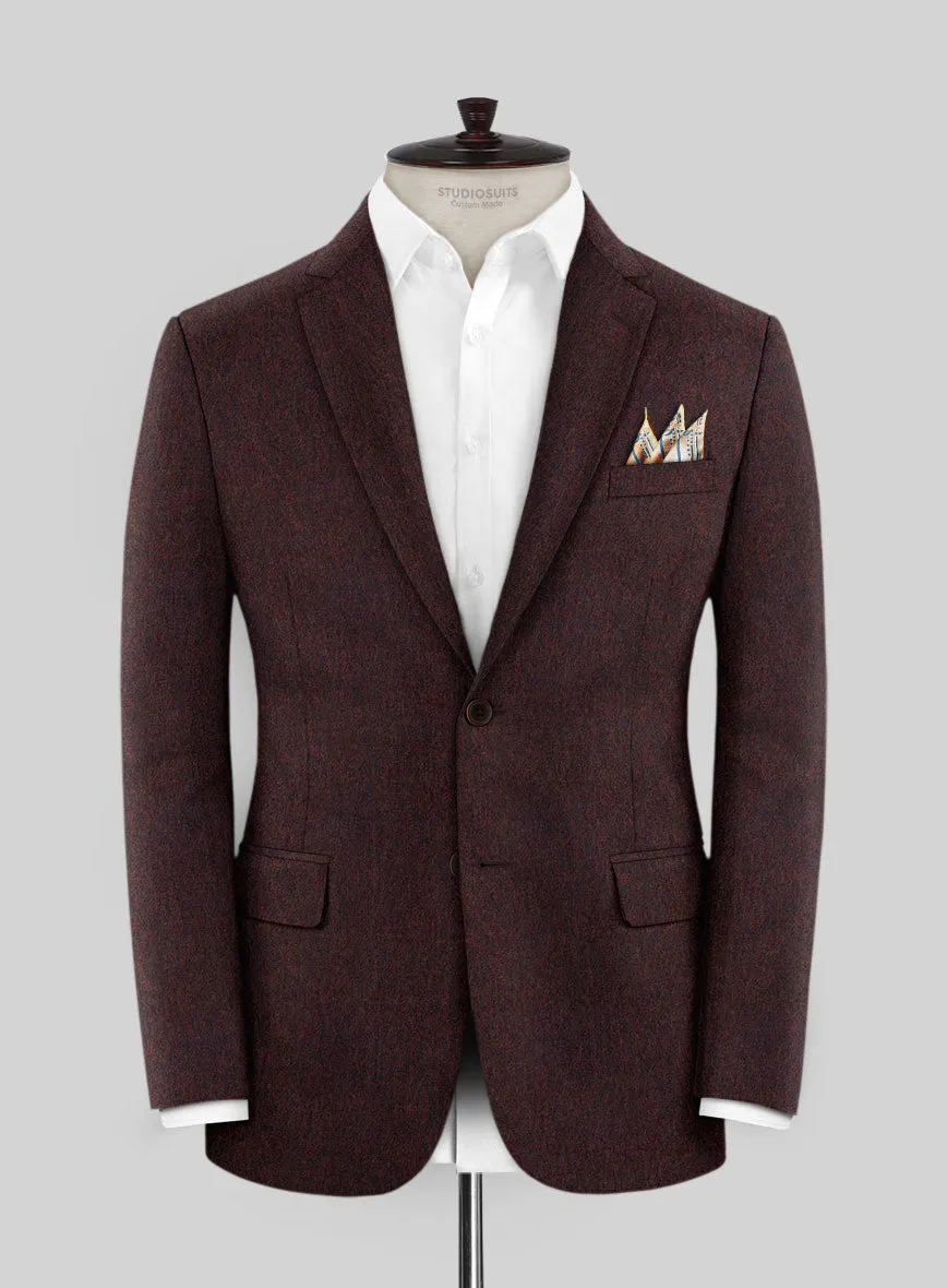 Italian Wool Cashmere Wine Suit