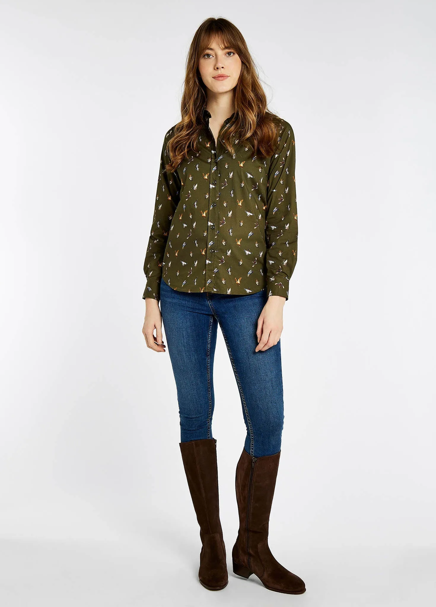 Jasmine Printed Shirt - Olive