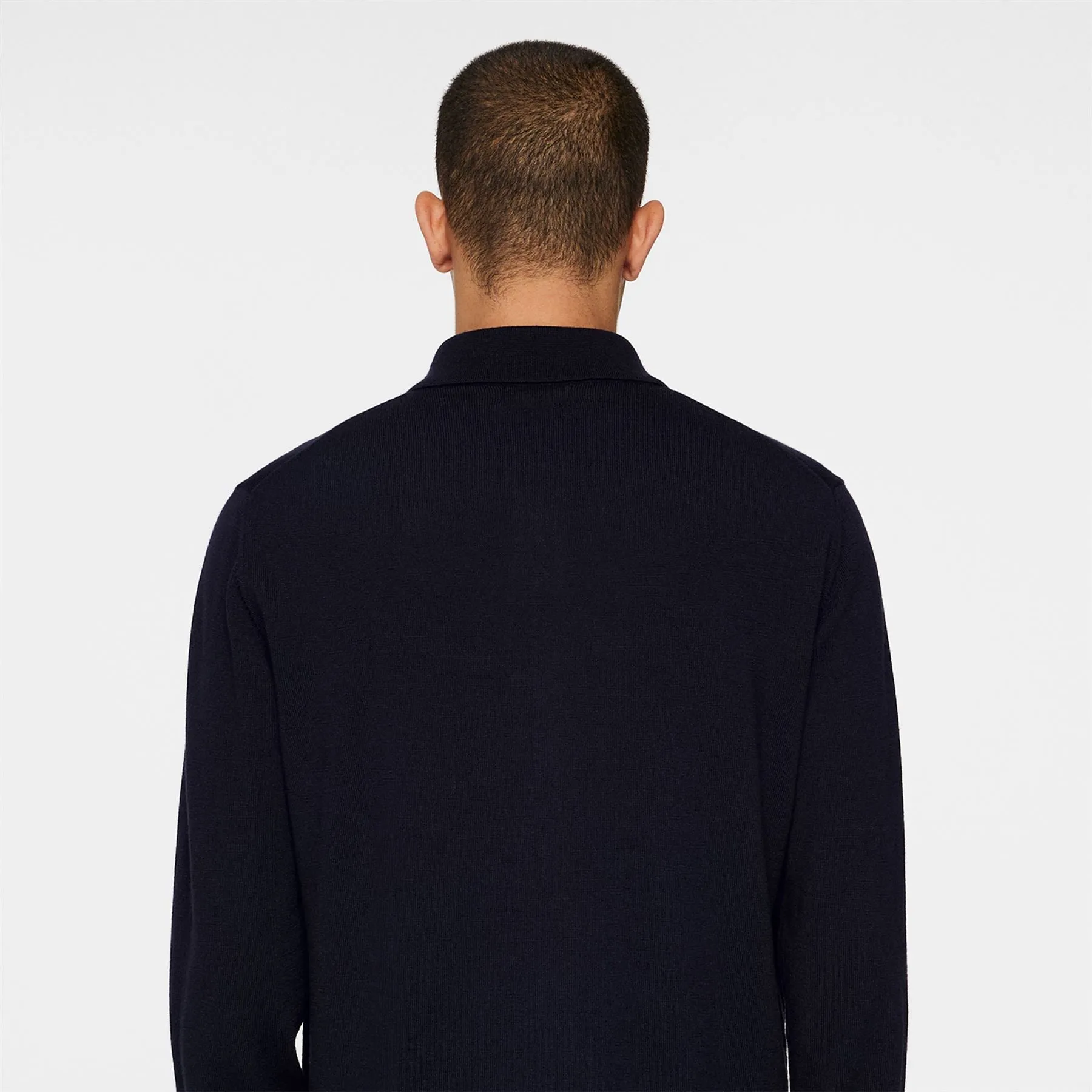 Kaleb Merino Full Zip Cardigan JL Navy - AW24