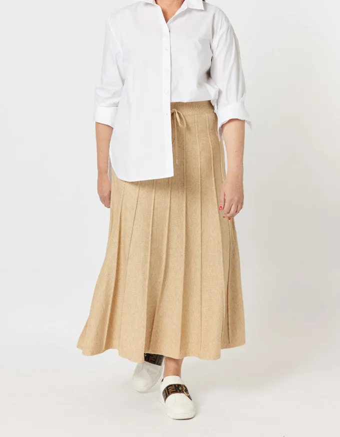 Kate Long Knit Skirt Caramel