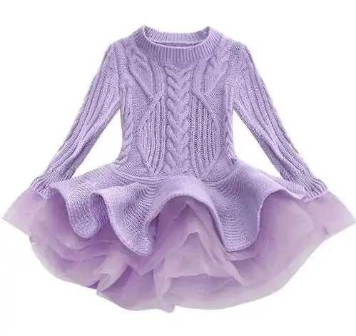 Kids Winter Knitted Chiffon