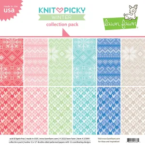 Lawn Fawn-Paper-Knit Picky Winter Collection Pack 12 x 12