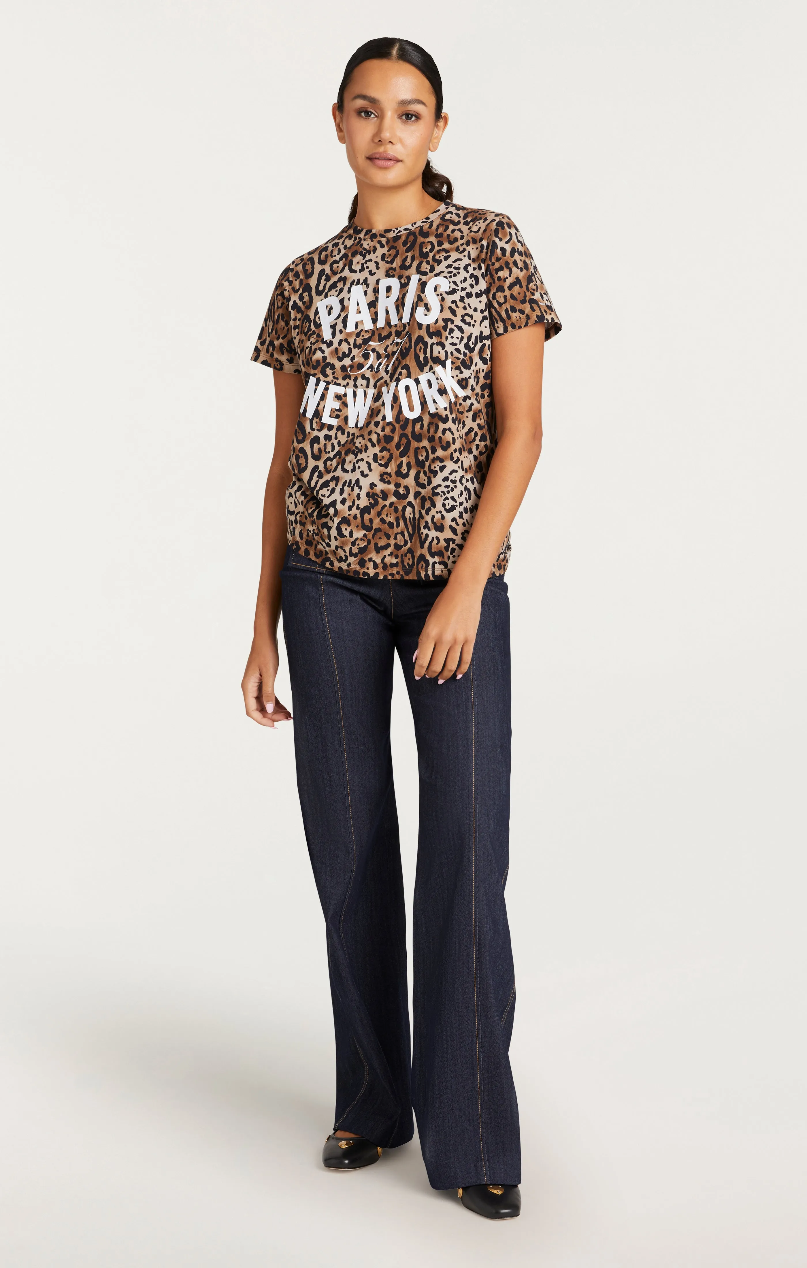 Leopard Paris NY Tee