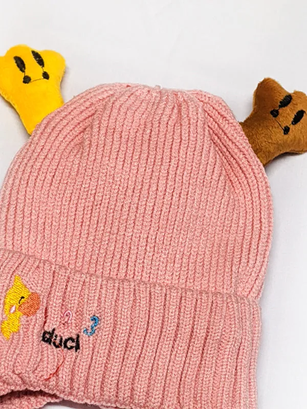 Light Pache Beanie Winter Caps For Kids/Unisex Winter Hat/Warm Knitted Beanie for Kids KWC14