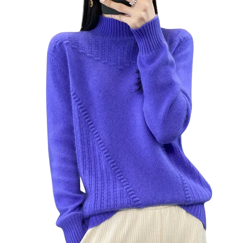 Loose Half Collar Pullover Sweater