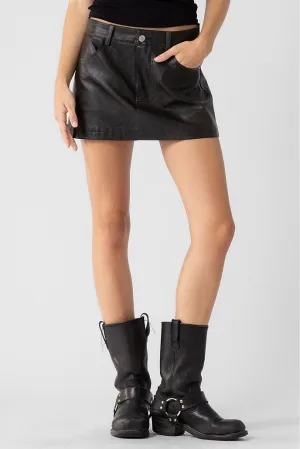 Lovey Leather Mini Skirt