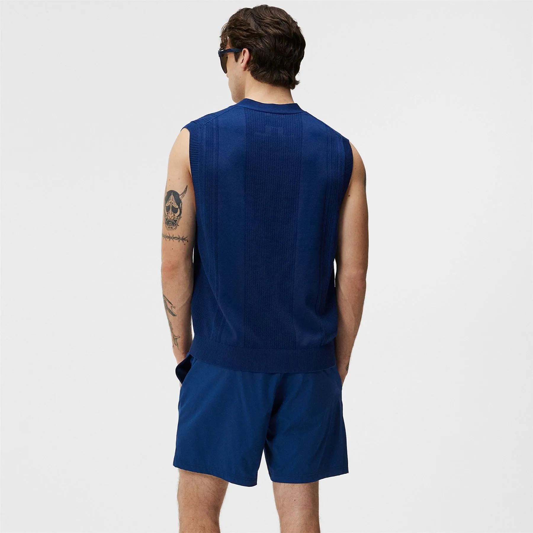 Markus Sleevless Knitted Vest Estate Blue - SU24