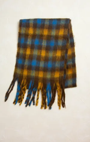 Marlowe Yellow Buffalo Plaid Scarf