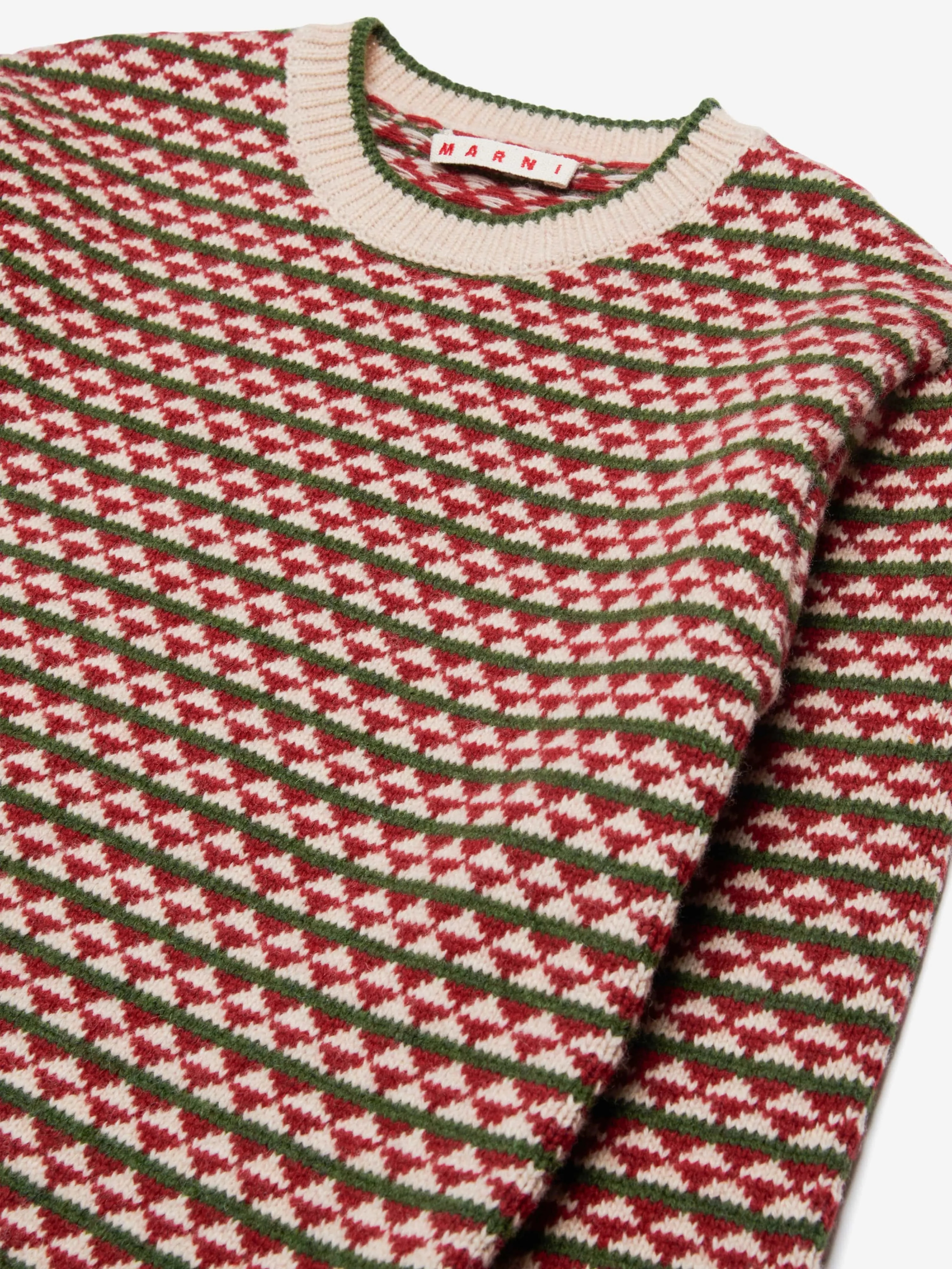 MARNI Kids Wool Knitted Jumper in Red