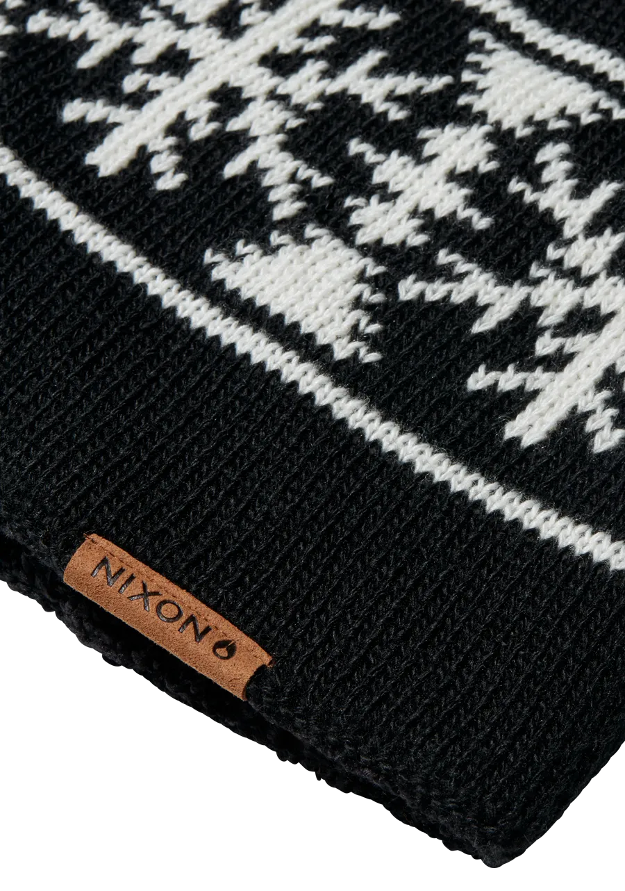 Meister Wool Pom Beanie - Black / White