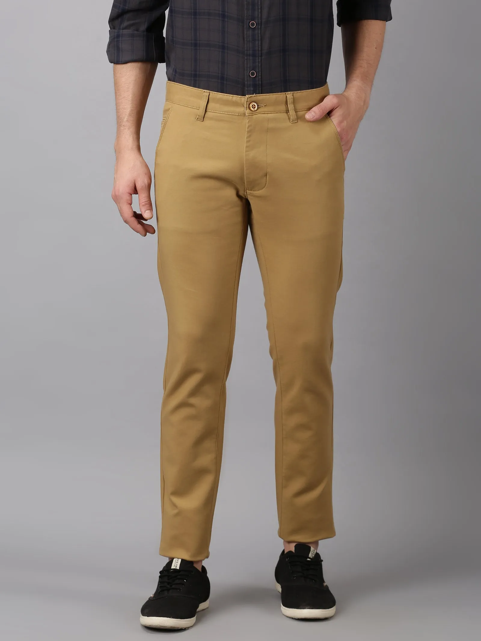 MEN'S KHAKI SLIM FIT TROUSER