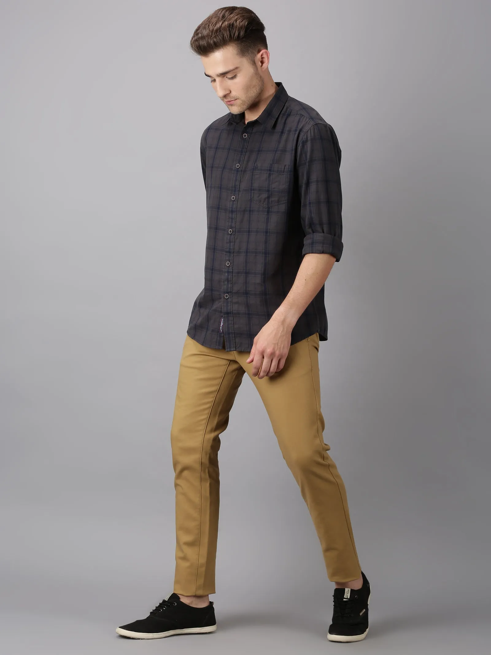 MEN'S KHAKI SLIM FIT TROUSER