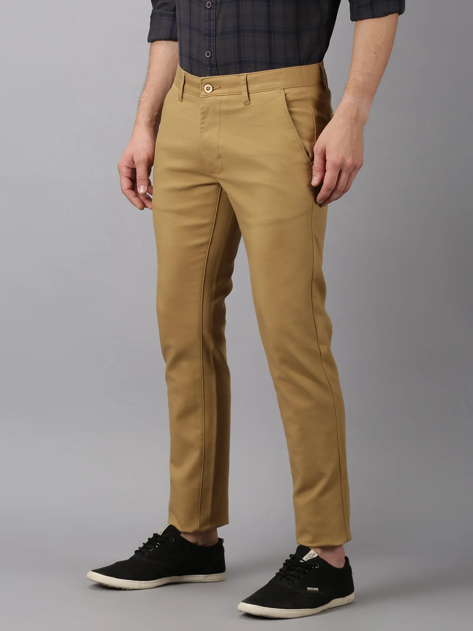 MEN'S KHAKI SLIM FIT TROUSER