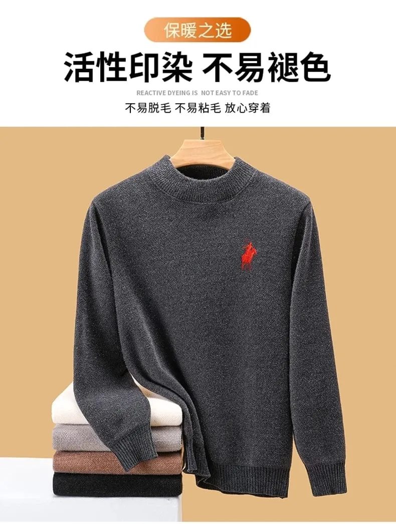 Men's Luxury brand embroidered sweater designer new round neck