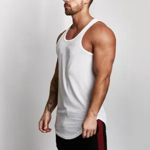 Men's Mesh Round Hem Sports Vest