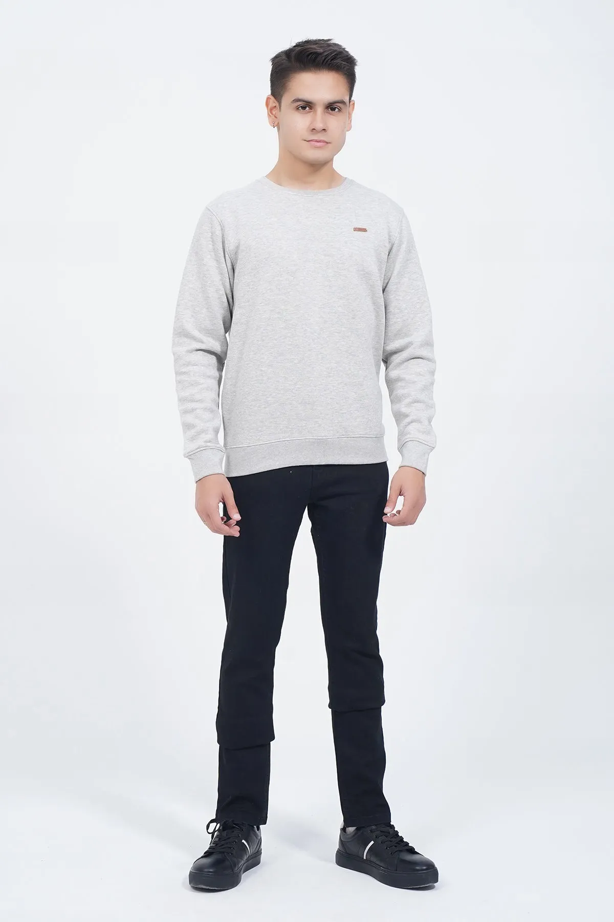 Mens "DELMAS" Crewneck Long Sleeves Sweat Shirt