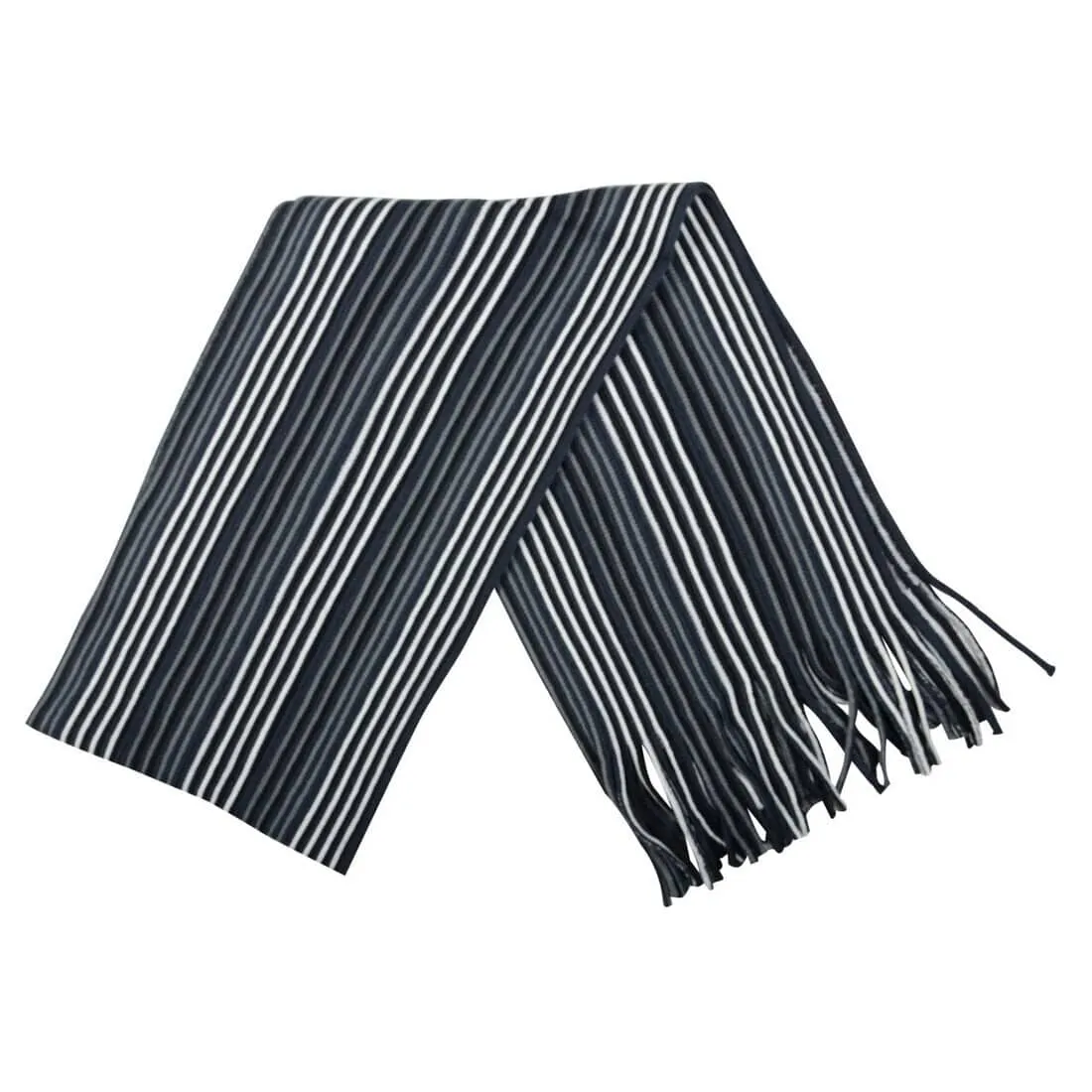 Mens Scarf Traditional Soft Knit Design With Fringe