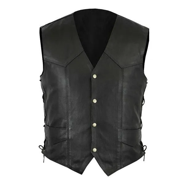 MEN'S SINGLE BREASTED SIDE TIE VEST 66687698M