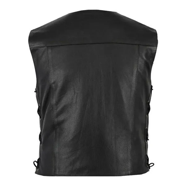 MEN'S SINGLE BREASTED SIDE TIE VEST 66687698M