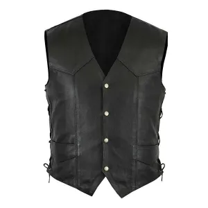 MEN'S SINGLE BREASTED SIDE TIE VEST 66687698M