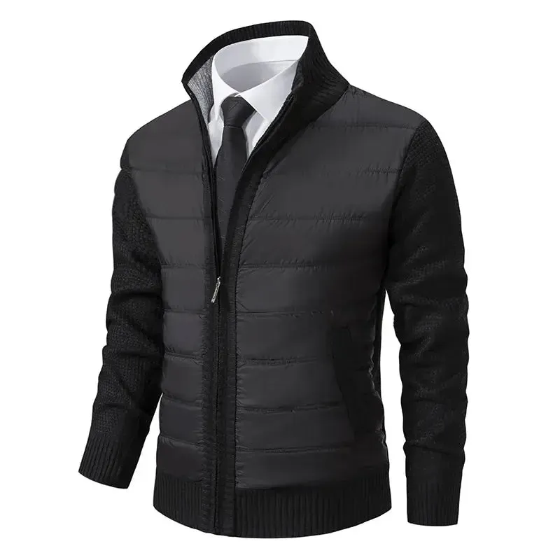 Men's Stylish Zip-Up Winter Cardigan Sweater with Full Sleeve Coverage