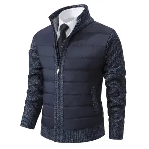 Men's Stylish Zip-Up Winter Cardigan Sweater with Full Sleeve Coverage