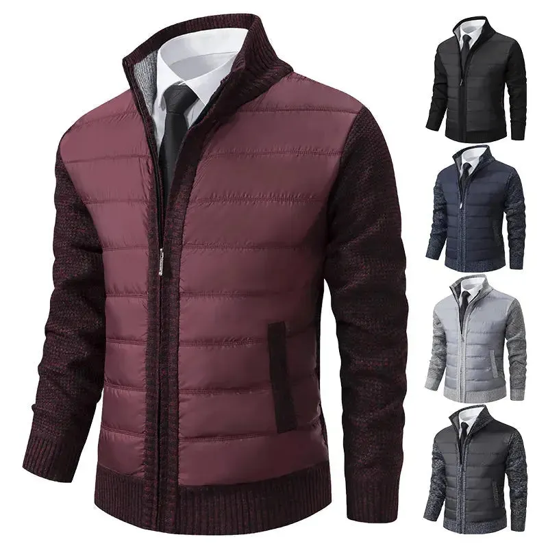 Men's Stylish Zip-Up Winter Cardigan Sweater with Full Sleeve Coverage