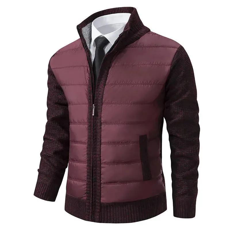 Men's Stylish Zip-Up Winter Cardigan Sweater with Full Sleeve Coverage