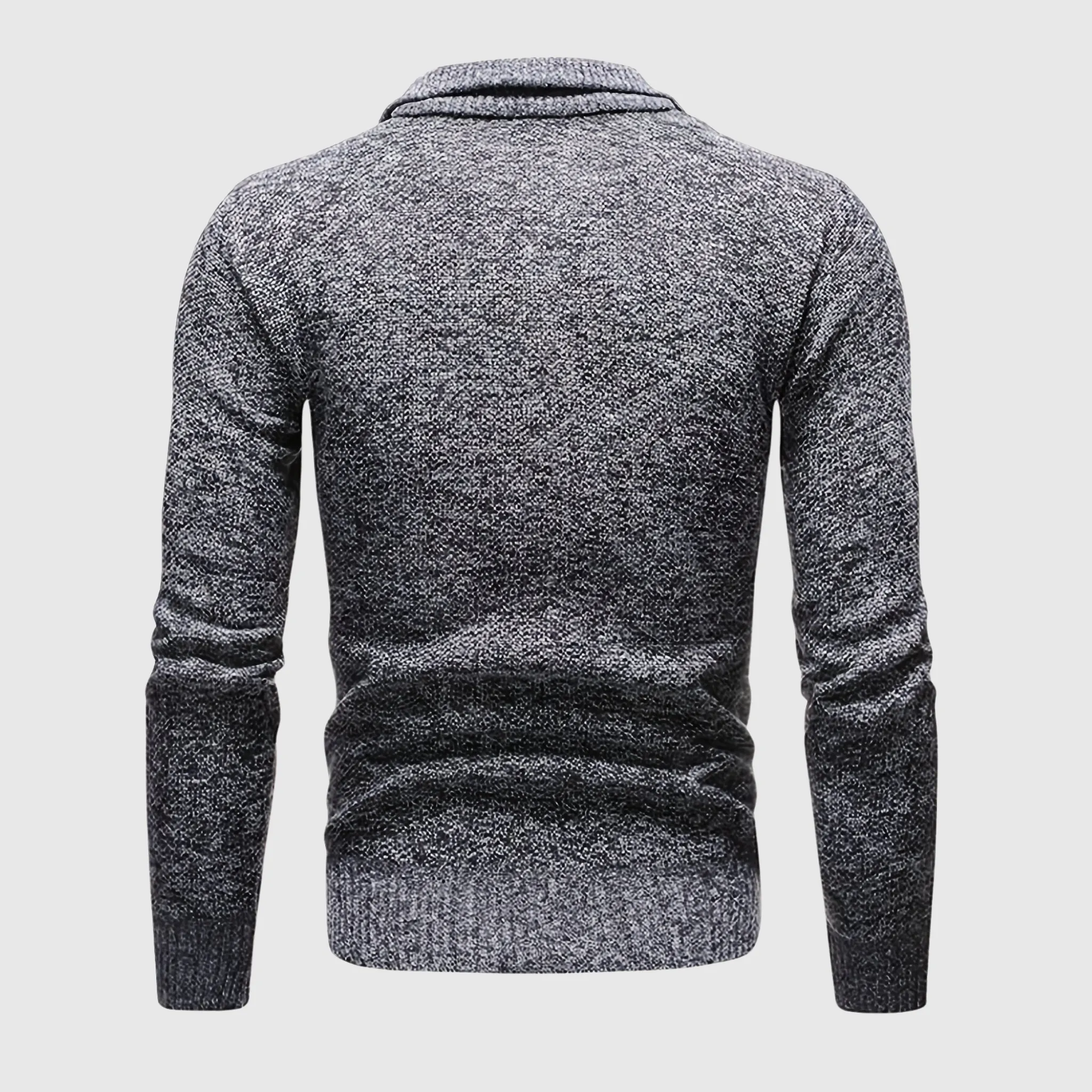 Men's Thick Quarter Zip Turtleneck Knitted Jumper | Ideal for Autumn/Winter