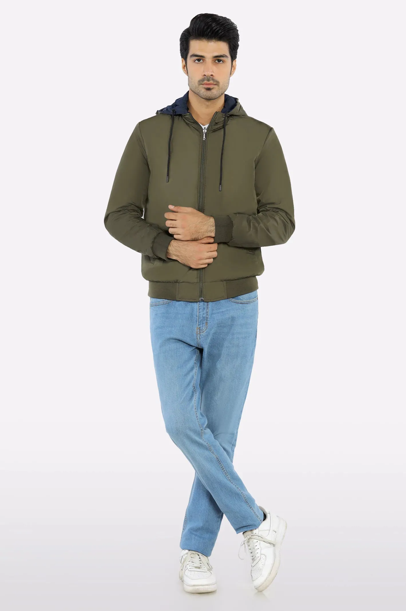 Men’s Blue Reversible & Detachable Hoodie