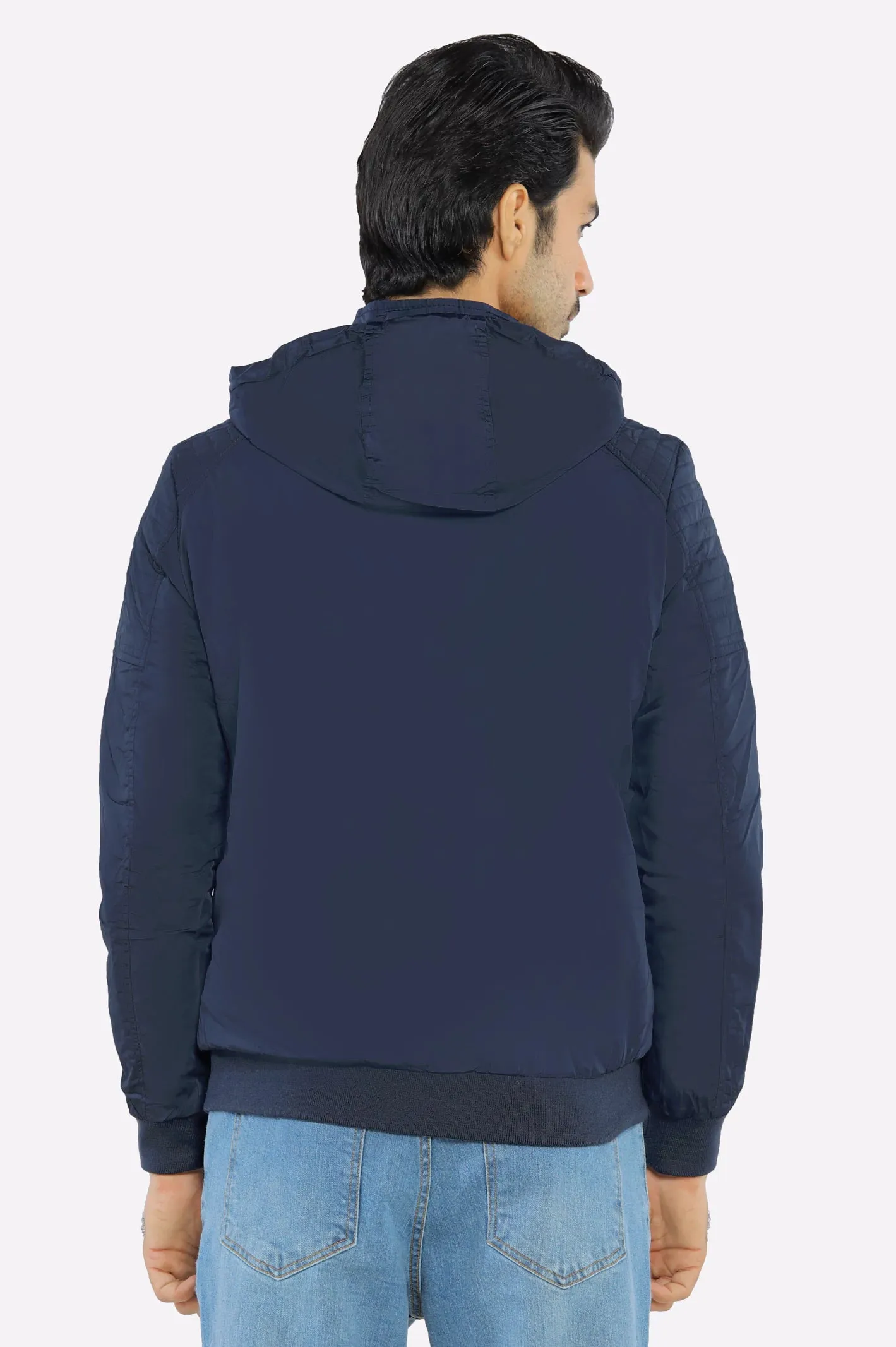 Men’s Blue Reversible & Detachable Hoodie