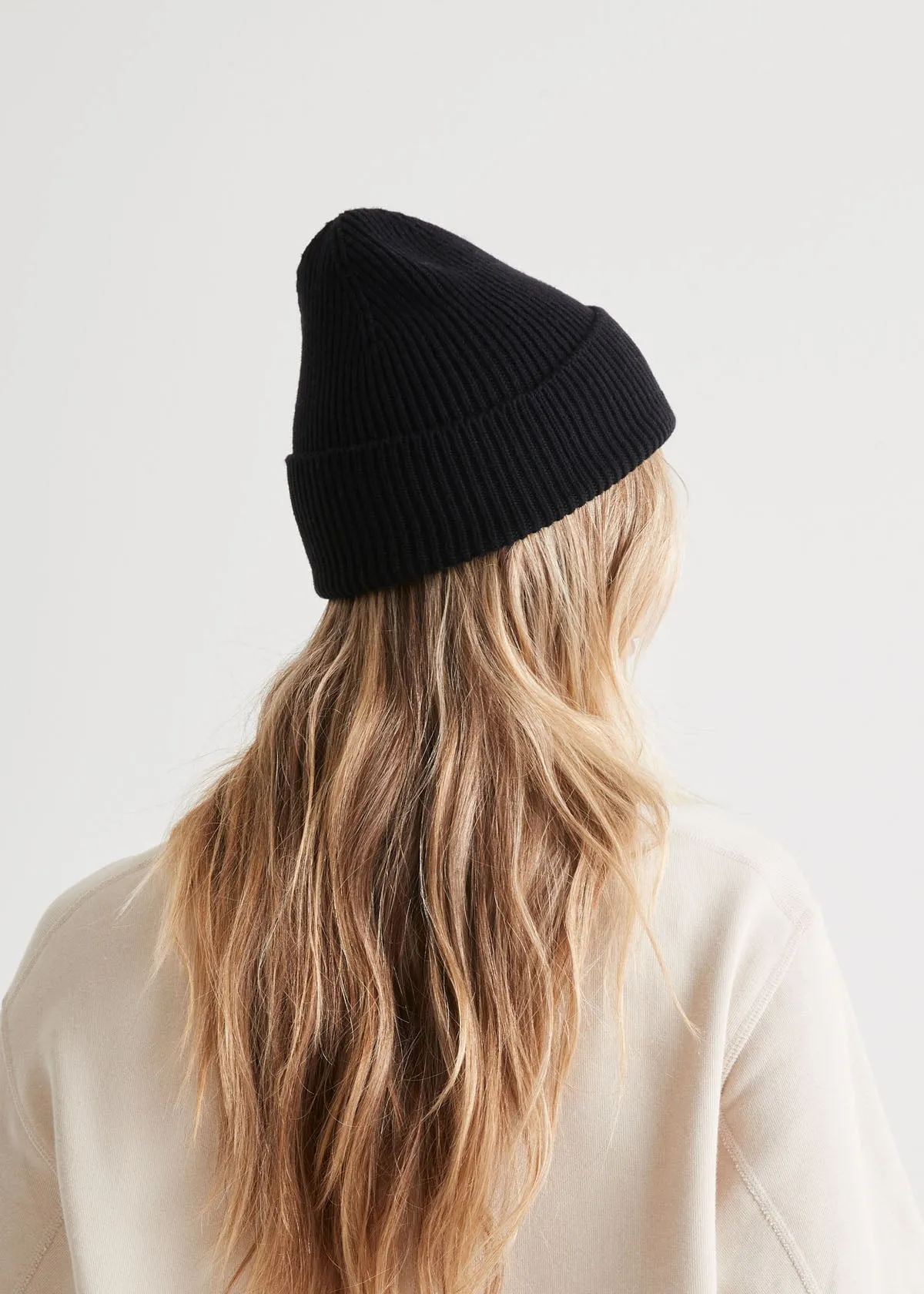 Merino Wool Toque - Black