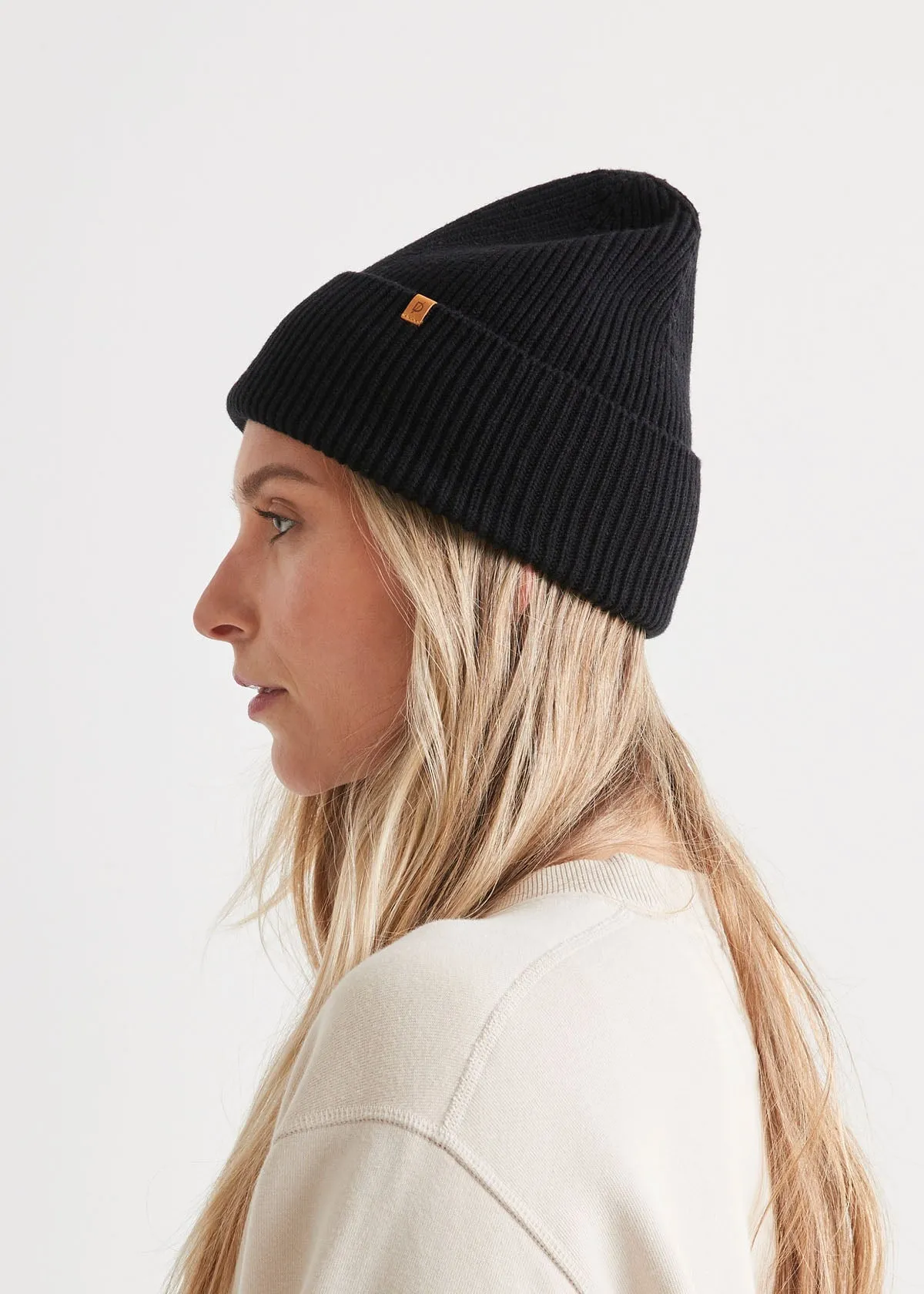 Merino Wool Toque - Black