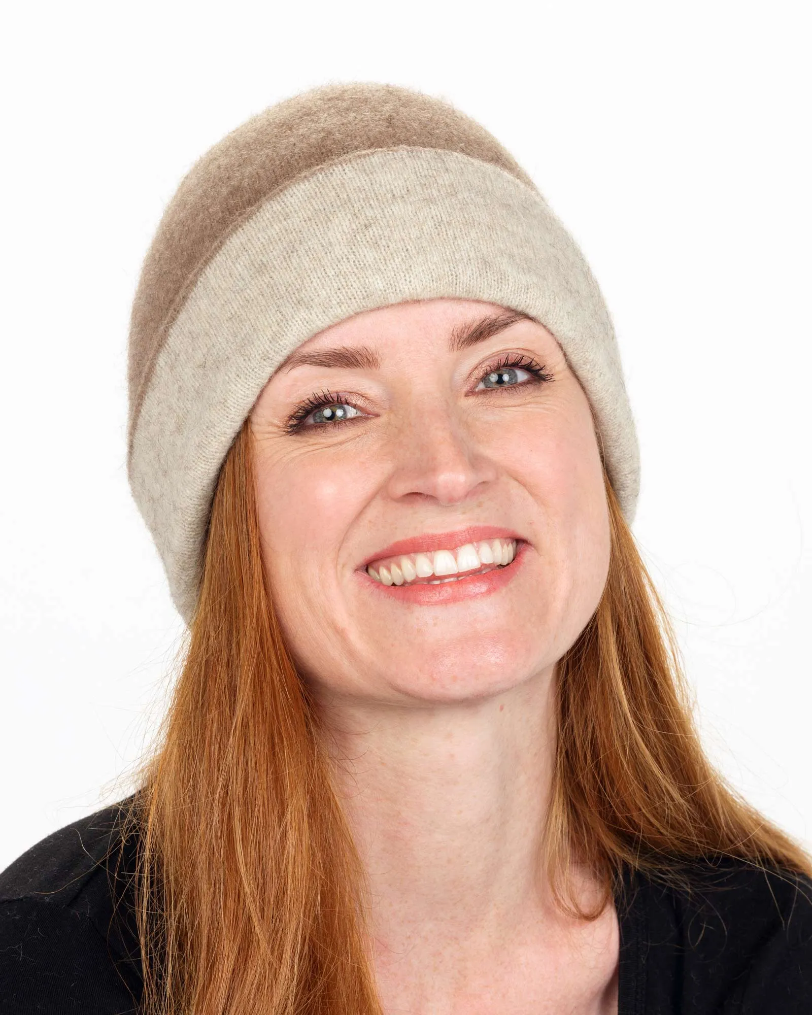 Mink & Natural Reversible Beanie Hat - NX740