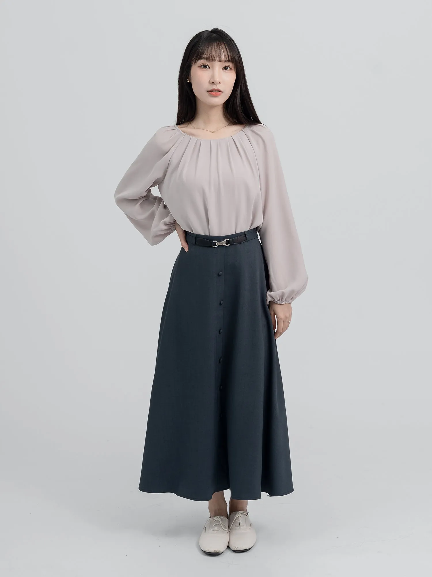 Miriam Buckled A-line Skirt