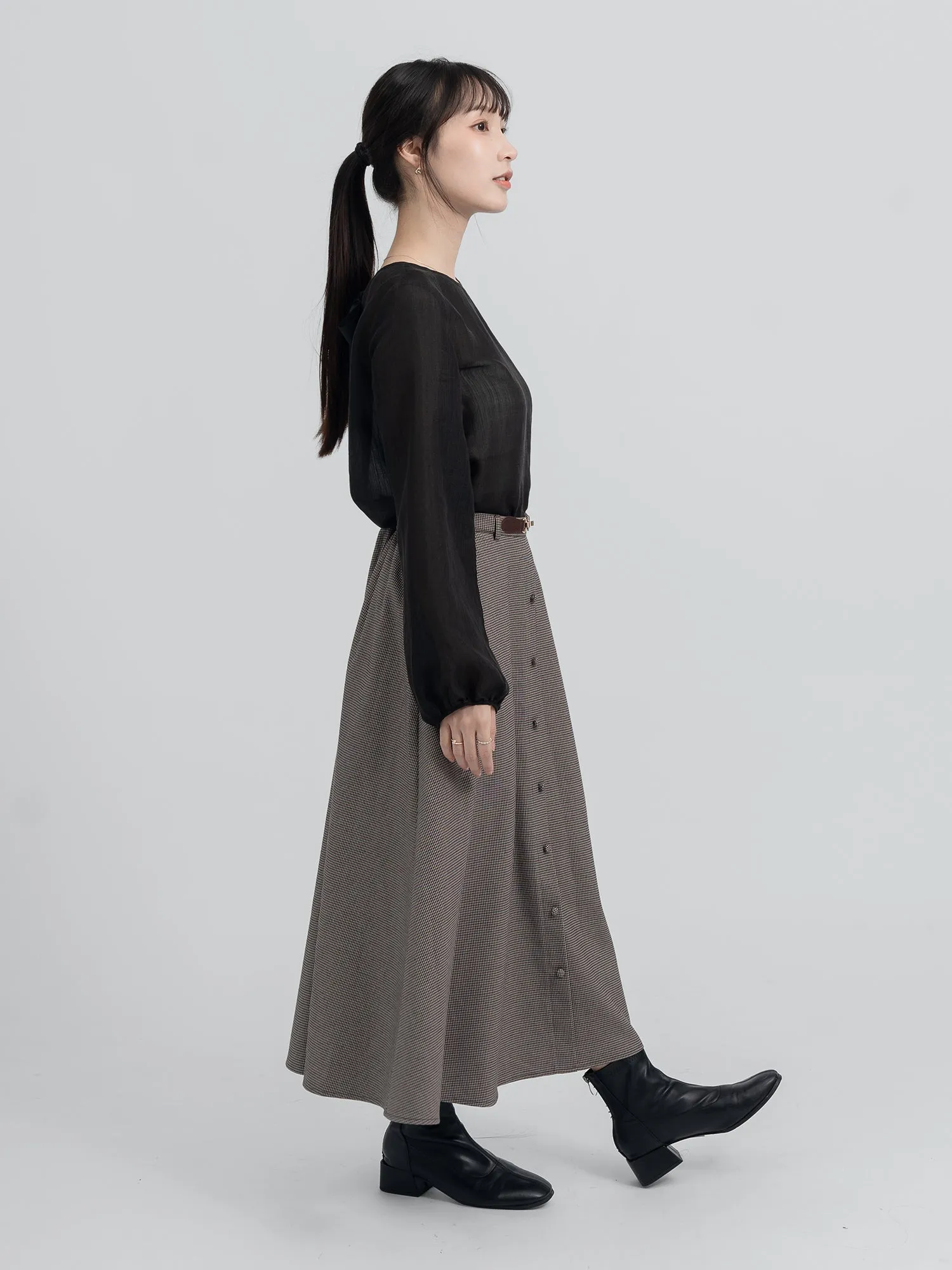 Miriam Buckled A-line Skirt