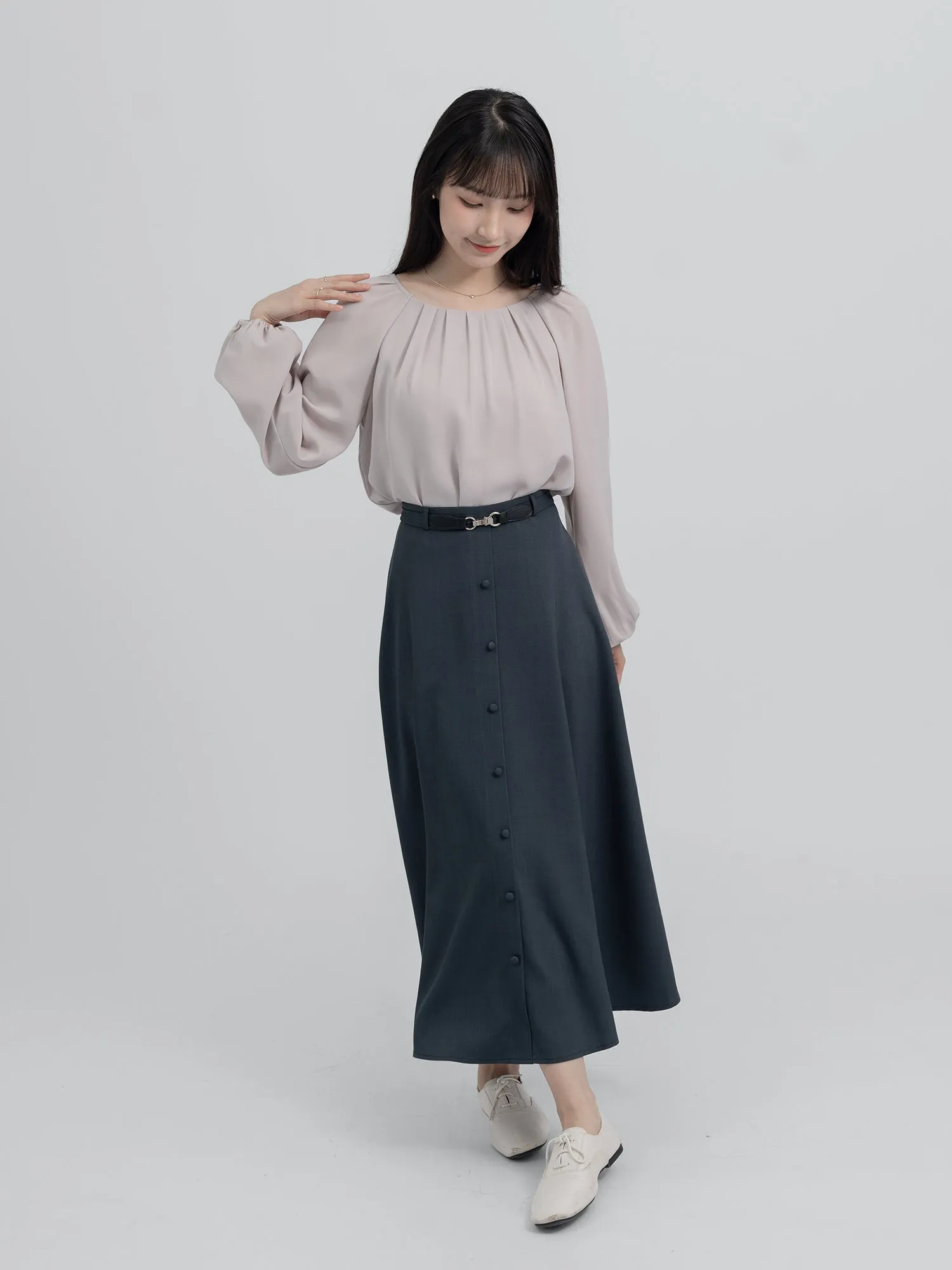 Miriam Buckled A-line Skirt