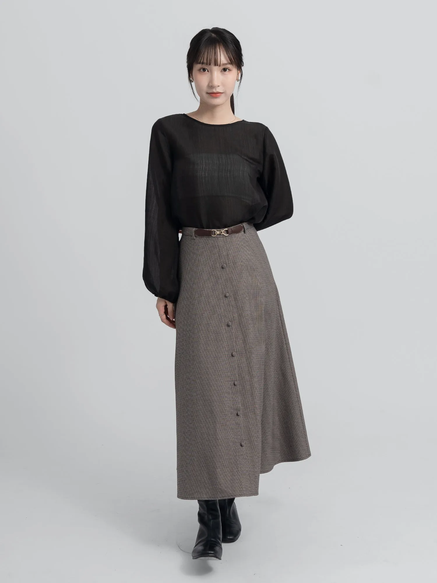 Miriam Buckled A-line Skirt