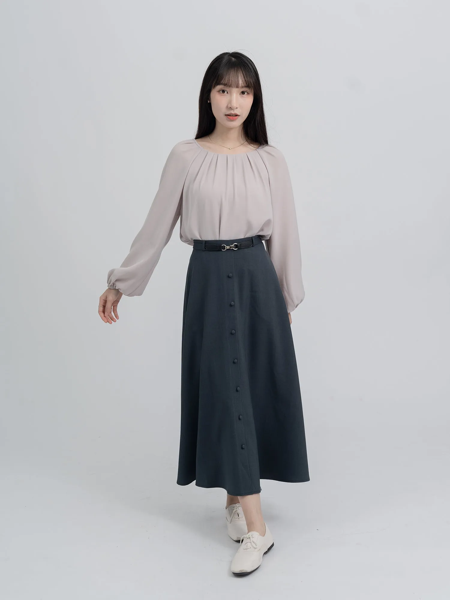 Miriam Buckled A-line Skirt